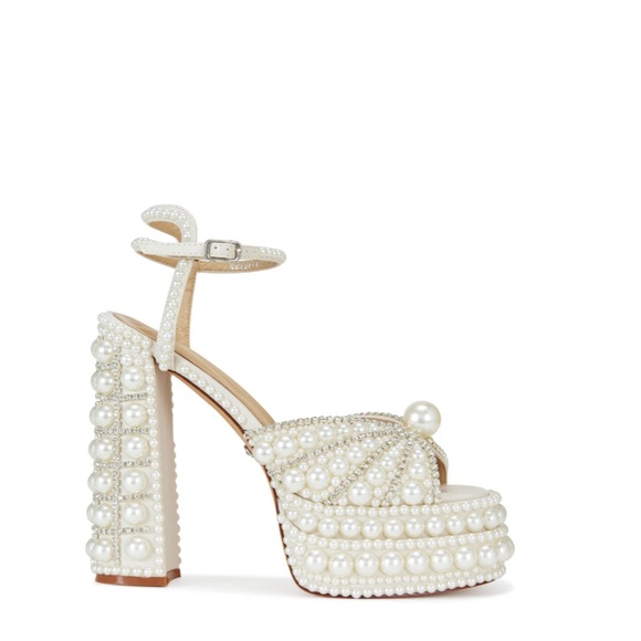 Azalea Wang Astrella White Platformed Heels - Picture 1 of 1